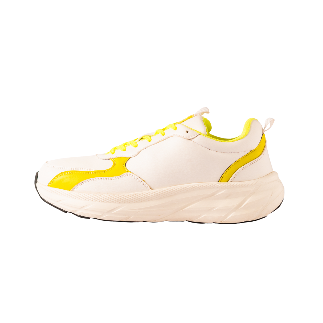 Knight White & Neon Premium Men's Sports Shoes
