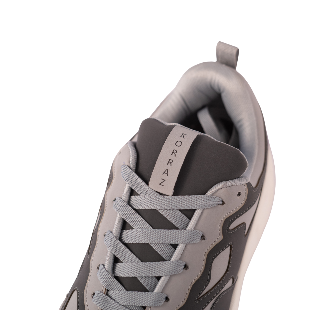 Stride X Grey And White Men's Sports Running Shoes